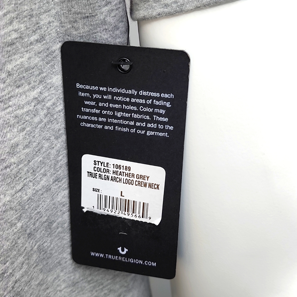 TRUE RELIGION GREY TEE SHIRT - Picture 6 of 9